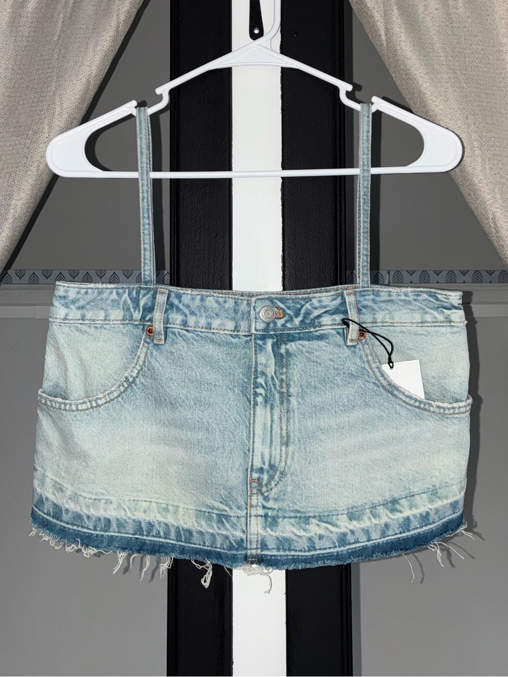 Zara - Denim Crop Tank Top - Picture 4 of 13